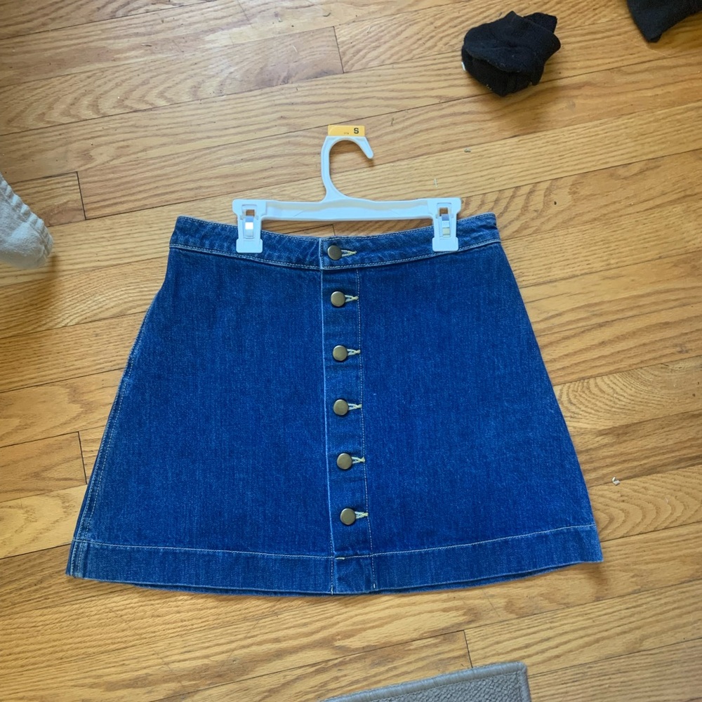American Apparel jean mini skirt, Small